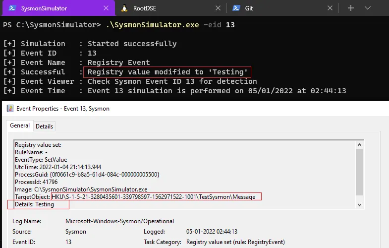 Event ID 12,13,14 : RegistryEvents