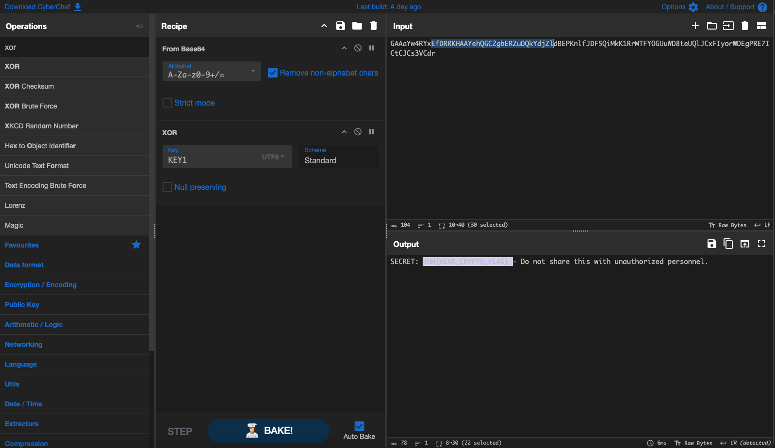 Decoding and de-XOR'ing the third note